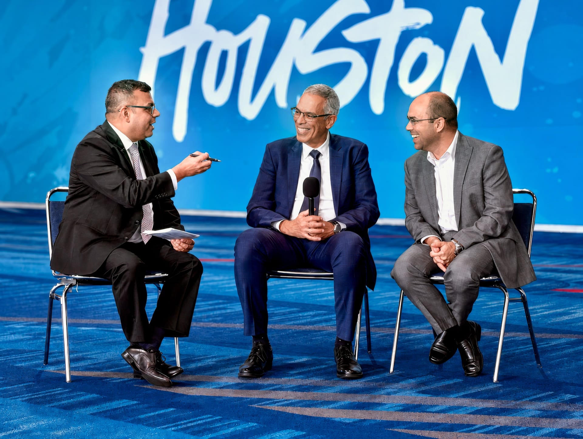 Schneider Electric EPC Houston panel discussion with executives on stage