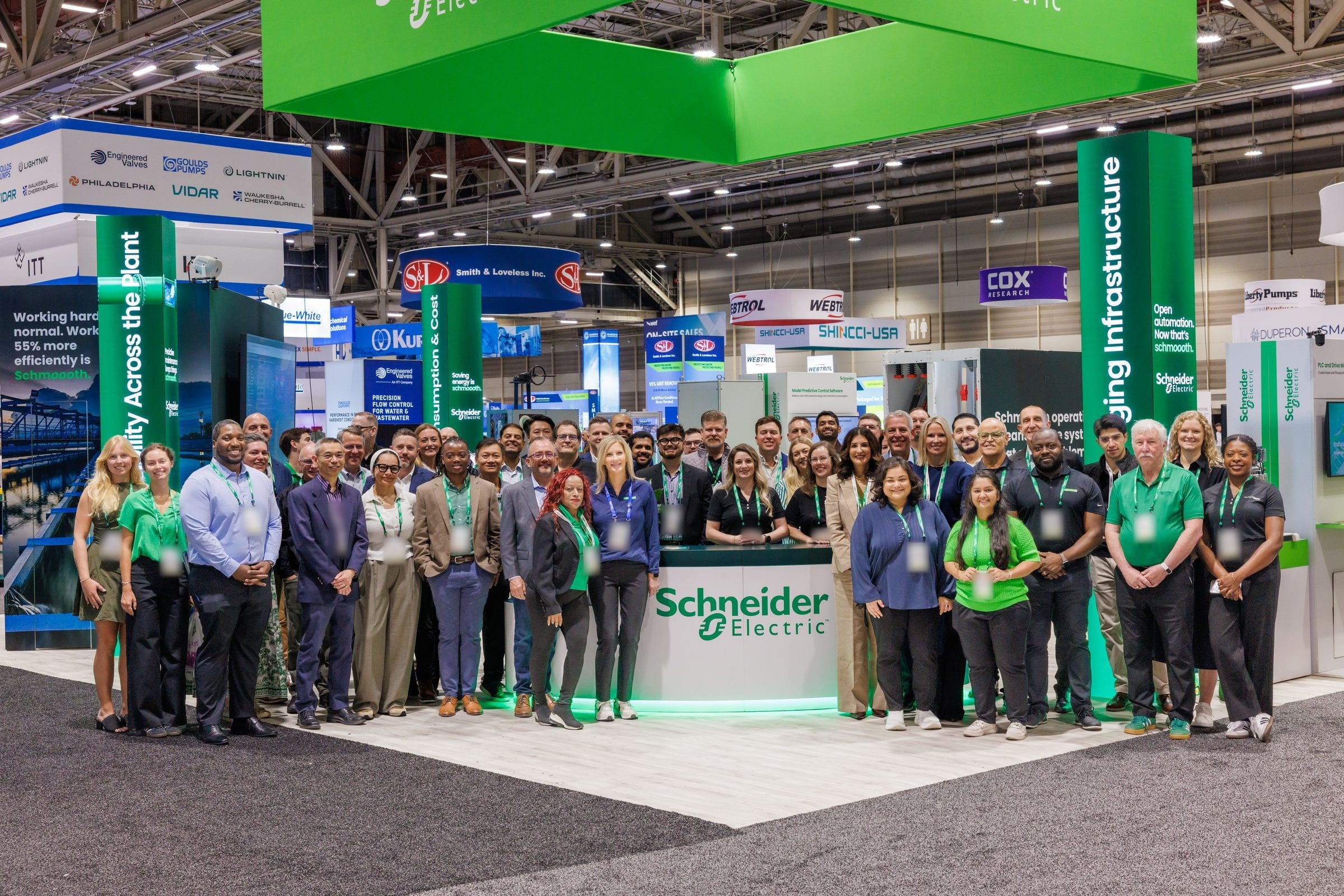 Schneider Electric team at the WEFTEC 2026 booth